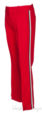 Red Wide Hem Trouser