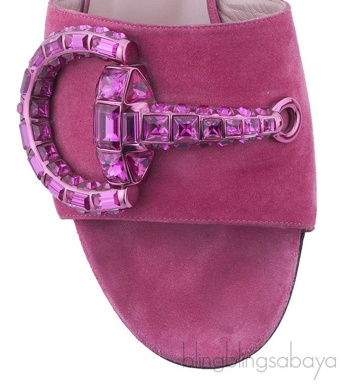 Fuchsia Suede Maxine Sandals