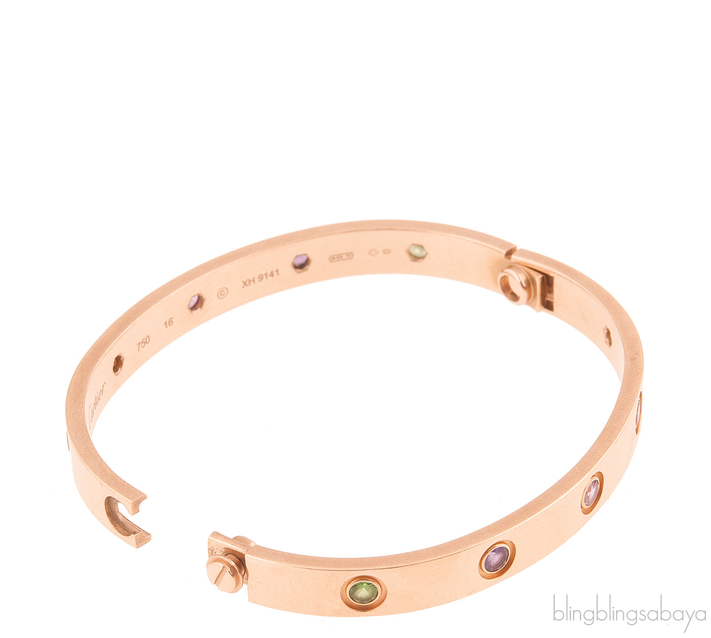 Rainbow LOVE Rose Gold Bracelet