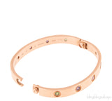 Rainbow LOVE Rose Gold Bracelet