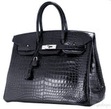 Birkin 35 Black Matte Crocodile PHW