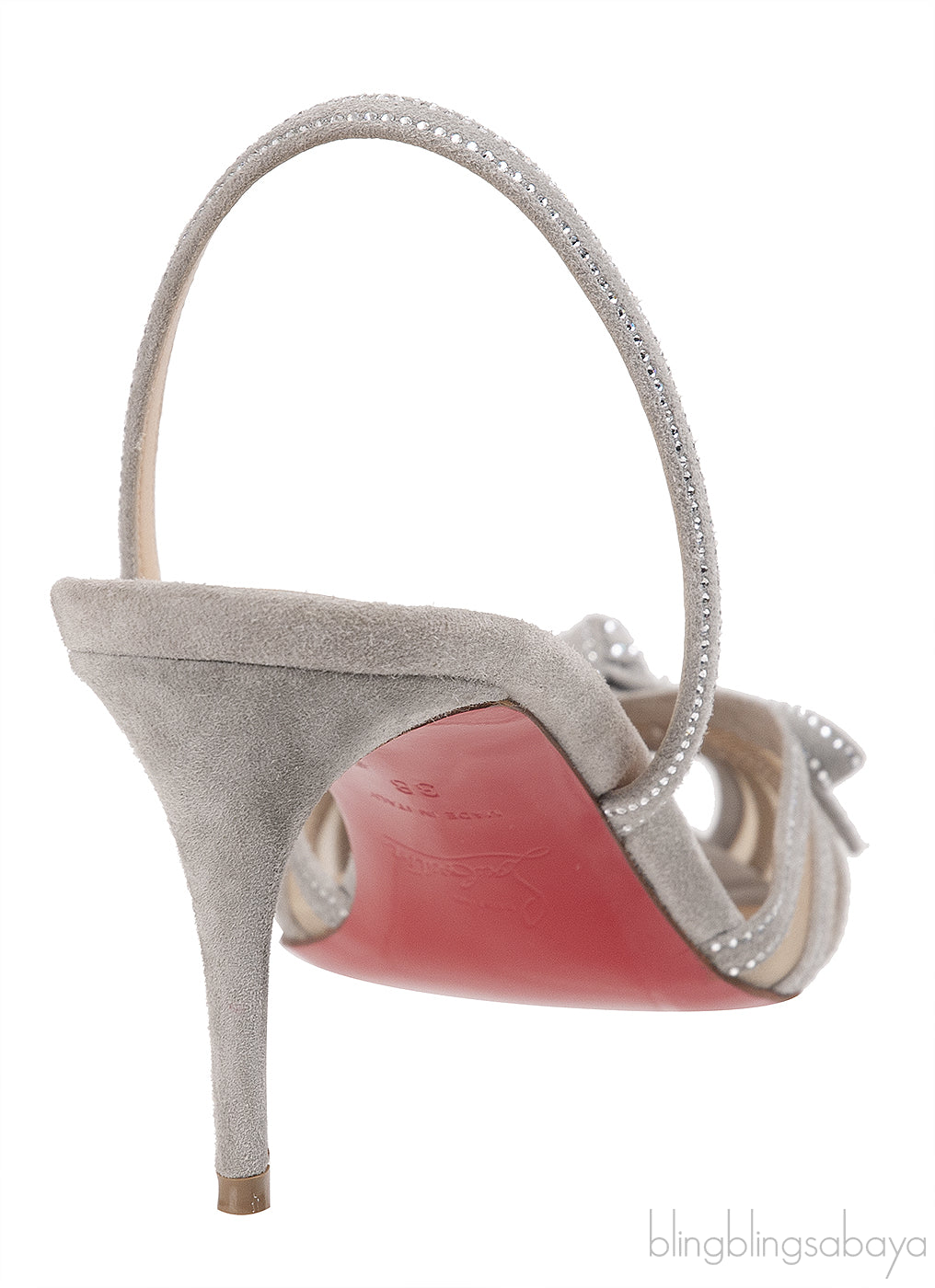 Suede Mesh Embellished Araborda 70 Slingback Sandals
