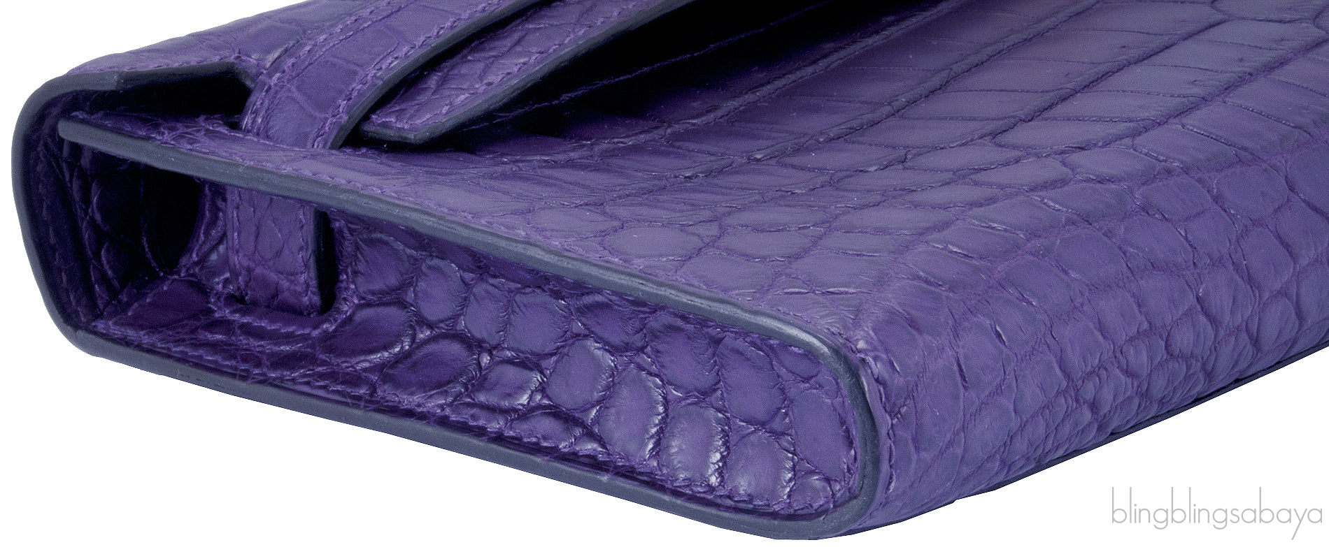 Kelly Cut Niloticus Matte Amethyst Clutch