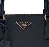 Black Saffiano Double Zip Large Tote