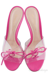 Pink PVC Bow Slide Sandals
