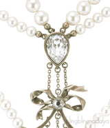 Bow Faux Pearl Necklace