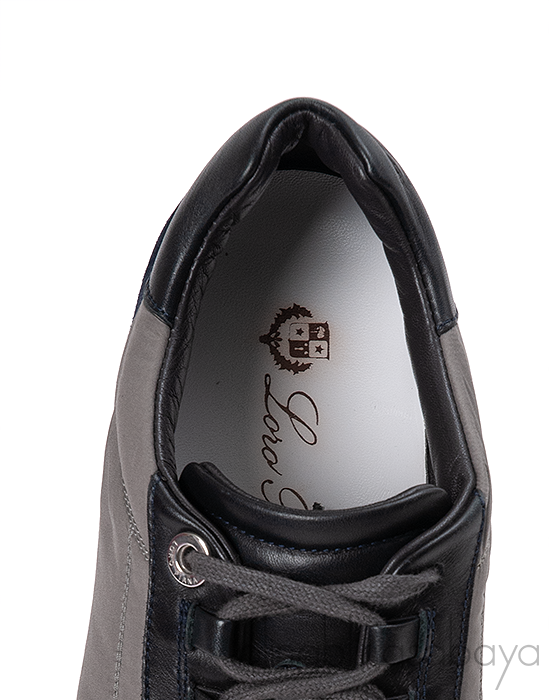 Loro Piana My Wind Microfibre & Suede Blue Sneakers