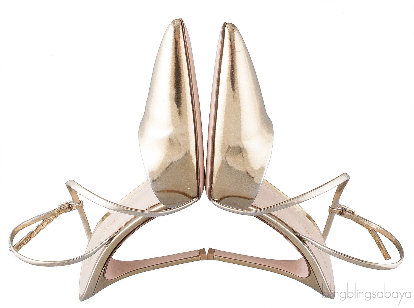 Gold Metallic Slide Mule
