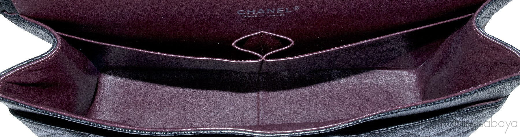 Black Caviar Jumbo Double Flap Bag