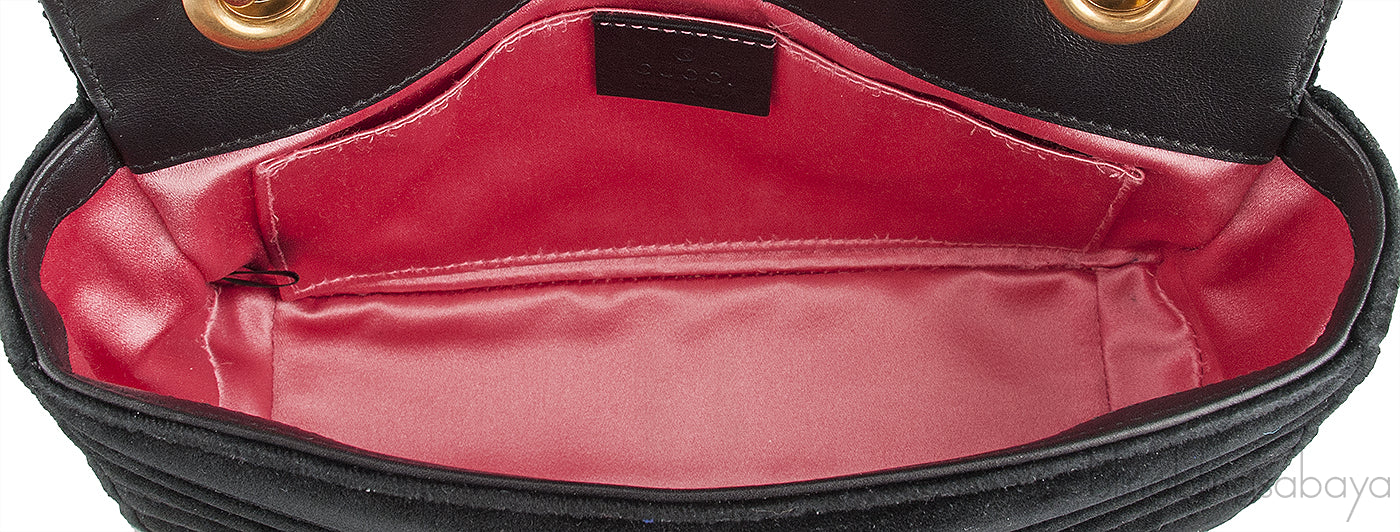 Marmont Black Velvet Mini Bag
