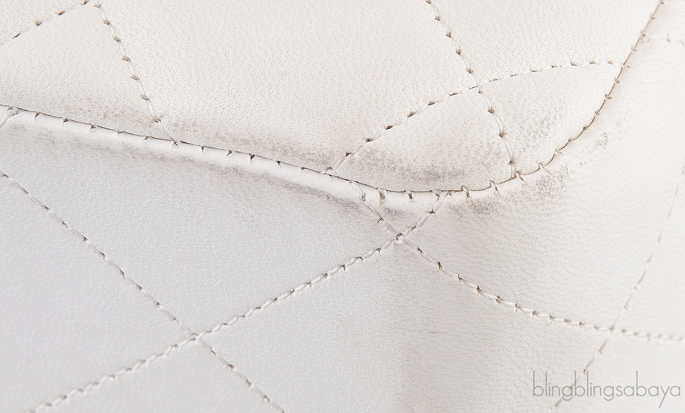 White Jumbo Flap Bag