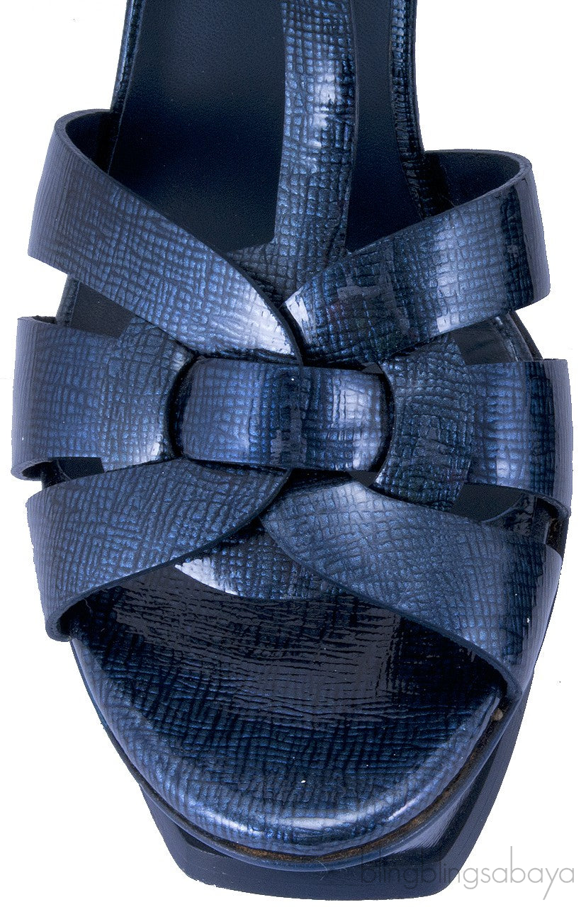 Navy Blue Patent Leather Tribute