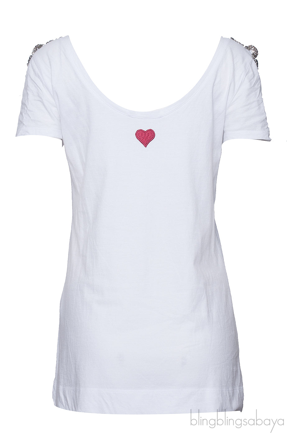 Crystal Emb. White T-shirt