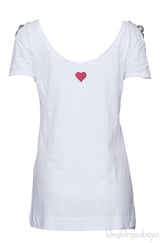 Crystal Emb. White T-shirt