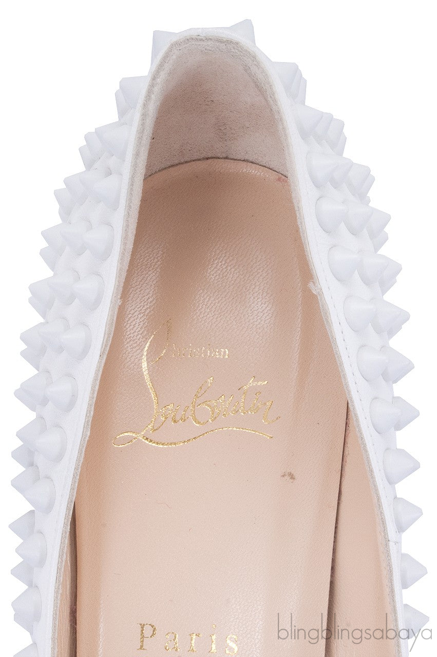 Pigalle Spikes 100 White Pump