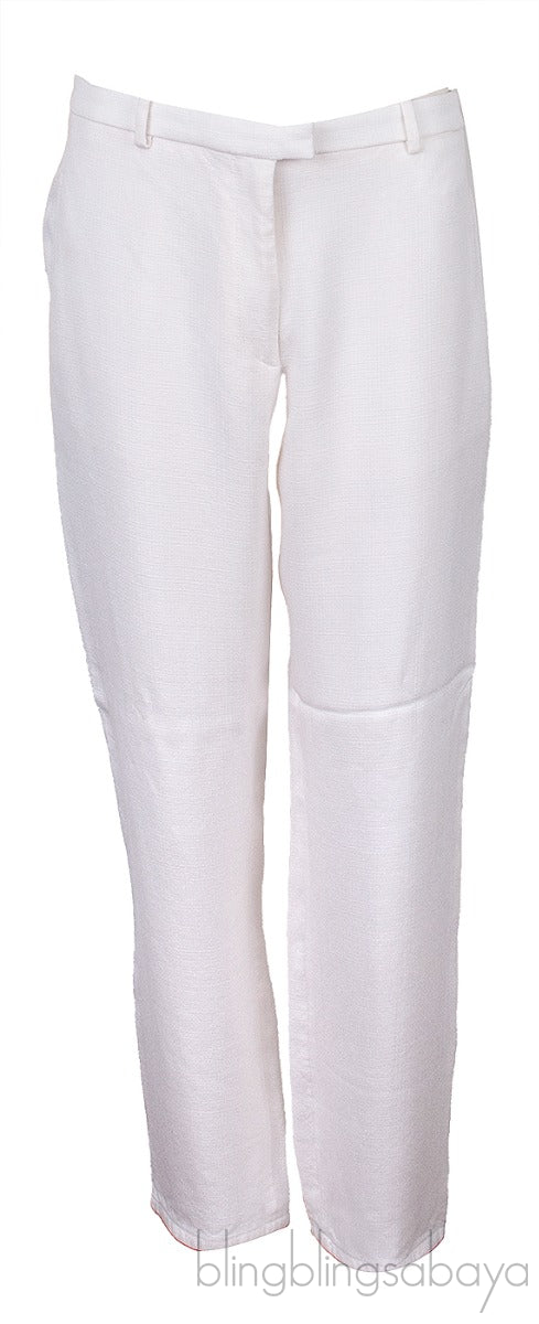 White Viscose Trouser