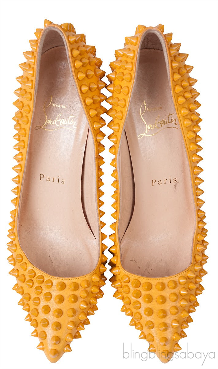 Pigalle Spikes Yellow Pump