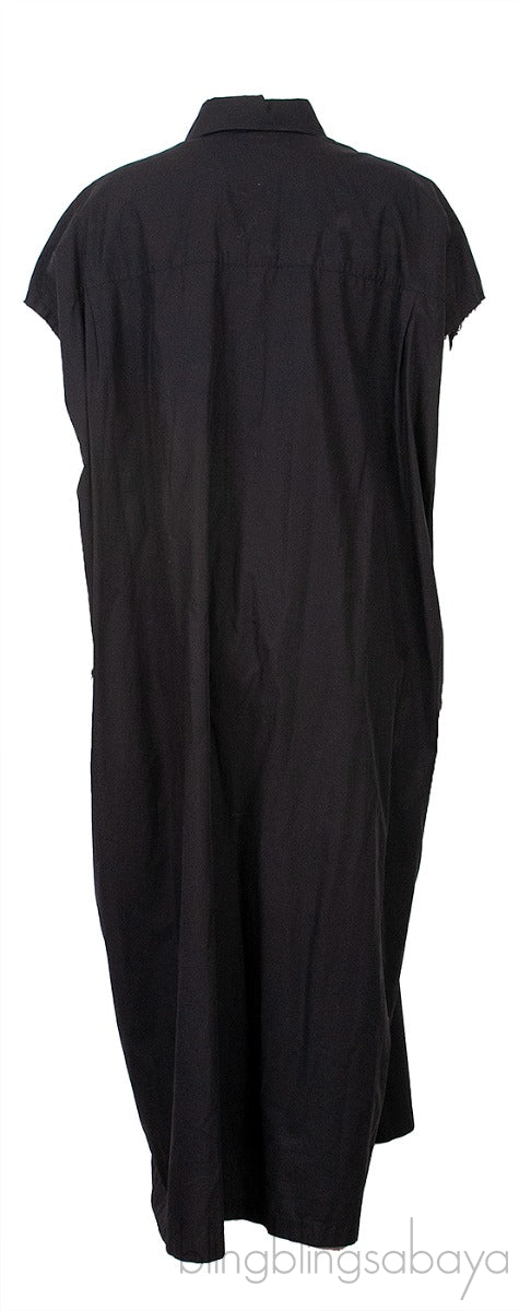 Black Oversized Shirt Dress