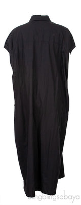 Black Oversized Shirt Dress