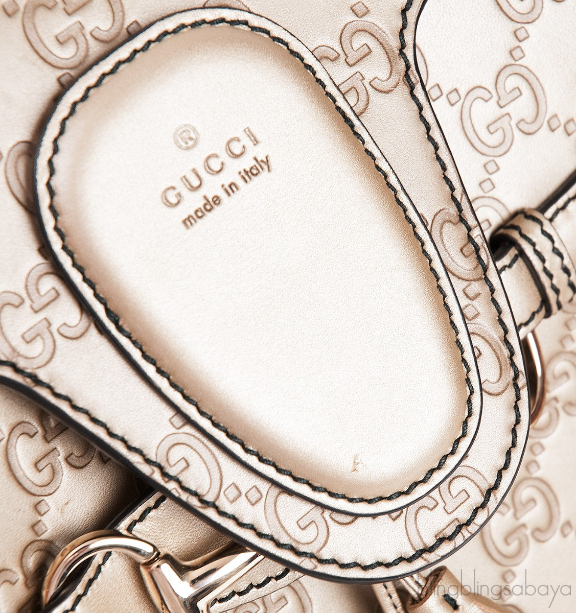 Emily Light Gold Guccissima Shoulder Bag