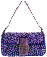Ricami Embroidered Baguette Bag