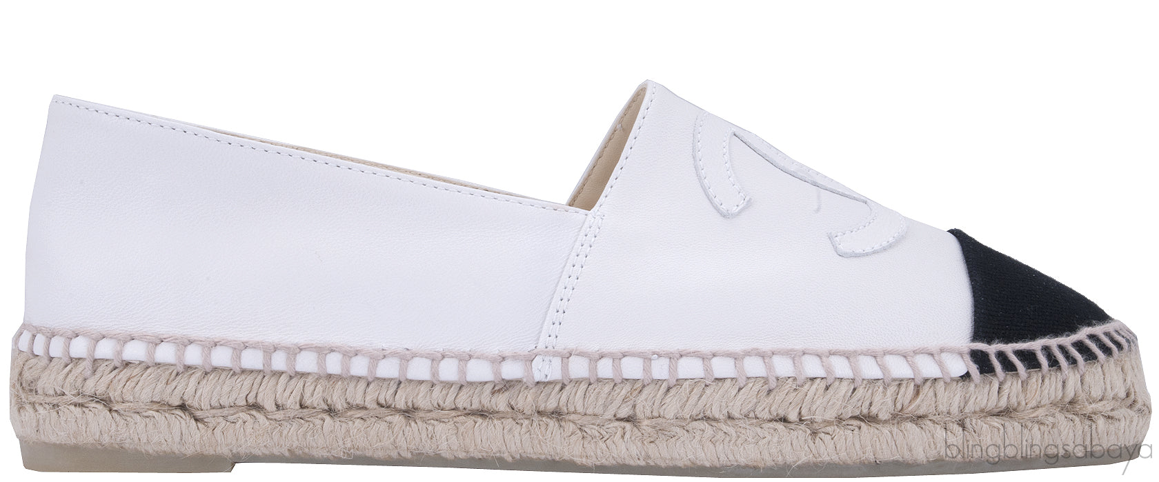 CC White & Black Espadrille