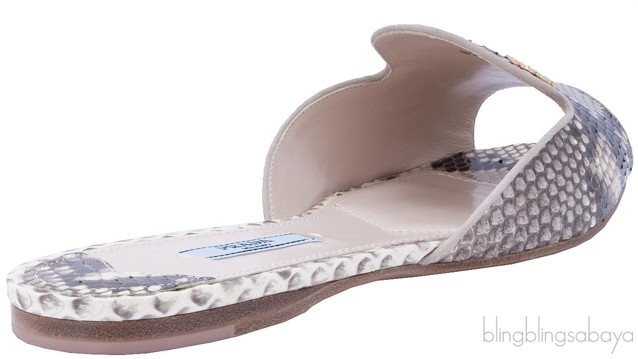 Natural Python Open Toe Slide