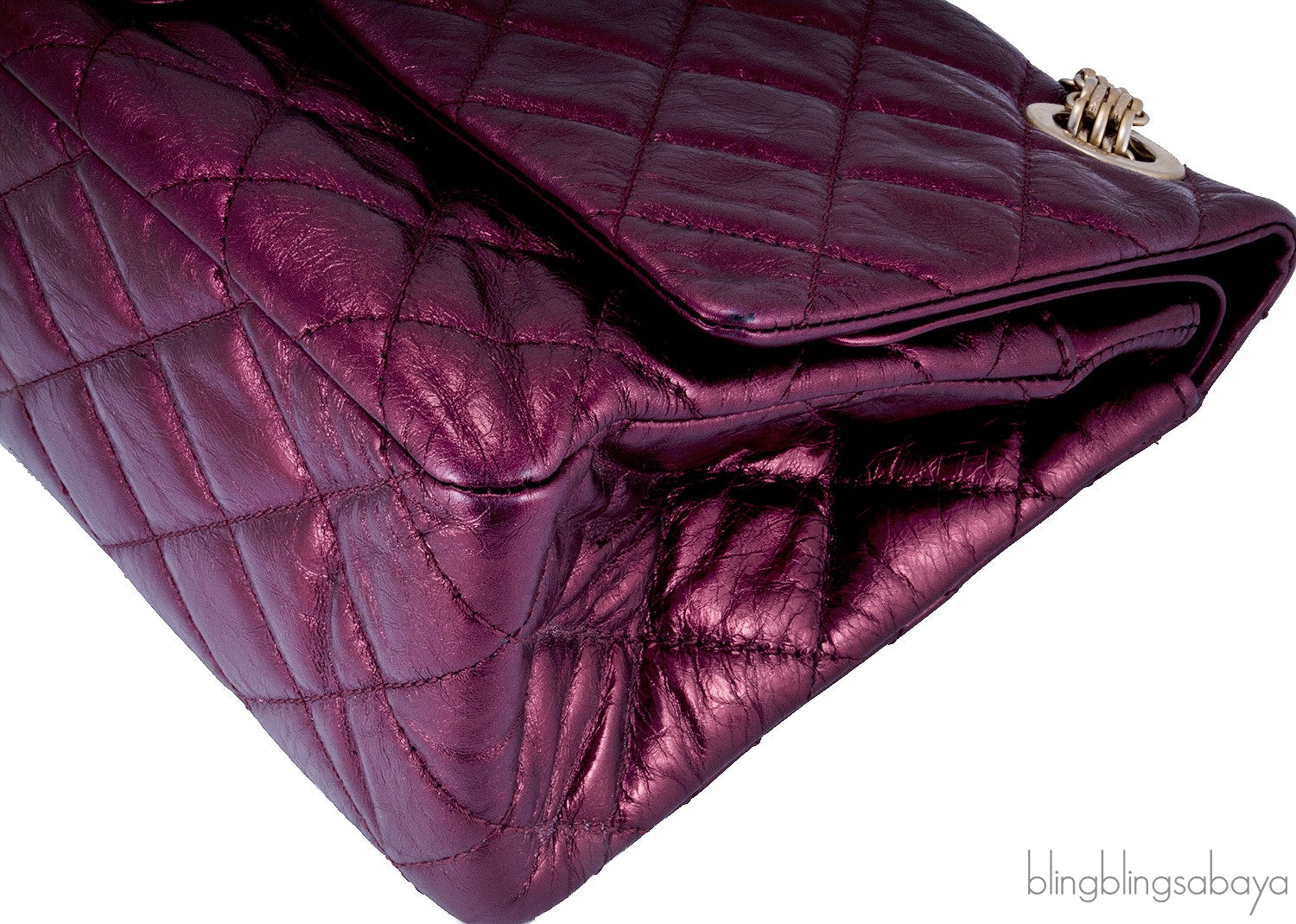 2.55 Reissue Metallic Burgundy Flap