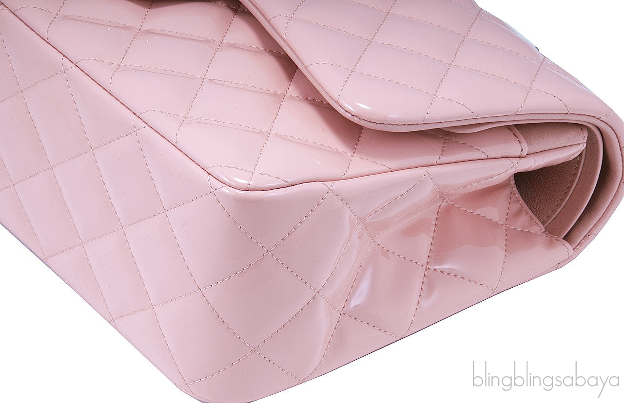 Jumbo CC Baby Pink Patent Flap
