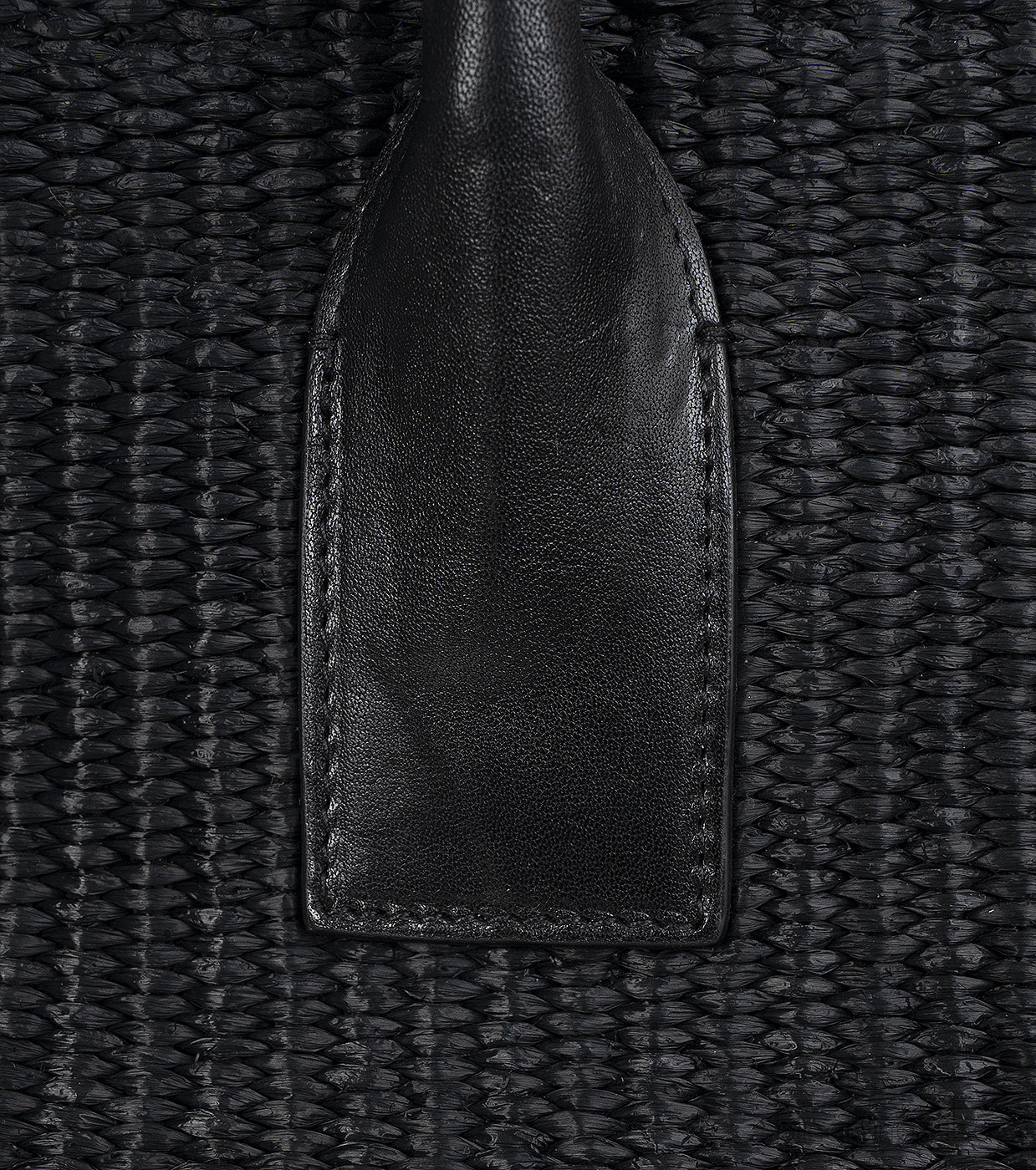 Saint Laurent Black Raffia Rive Gauche Black Oversize Tote