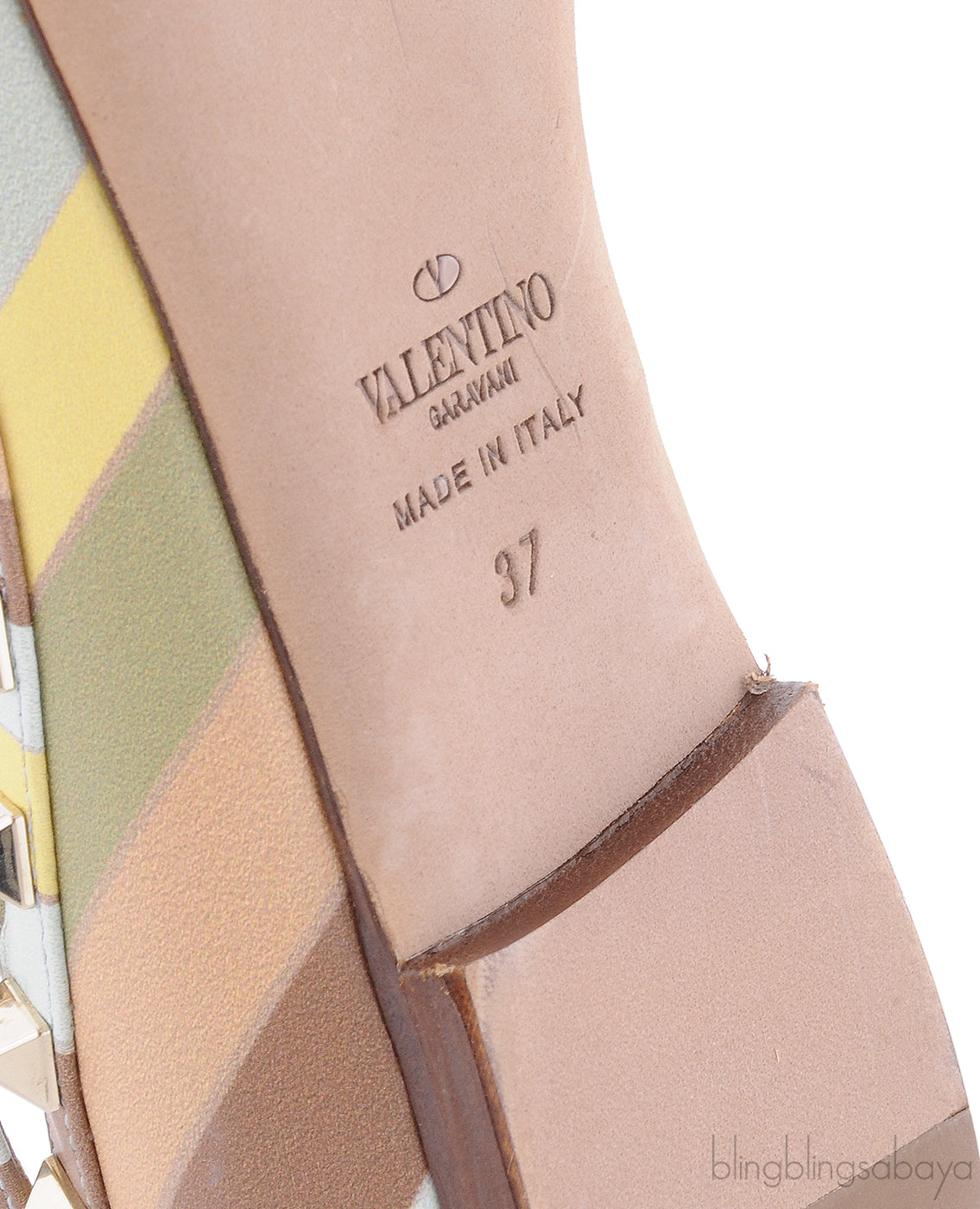 Rockstud Multi-color Leather Flats