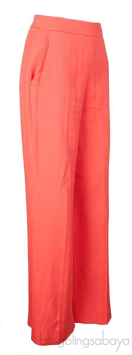 Orange High Rise Trouser