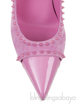 Duvette Spikes 85 Suede Pink Pumps