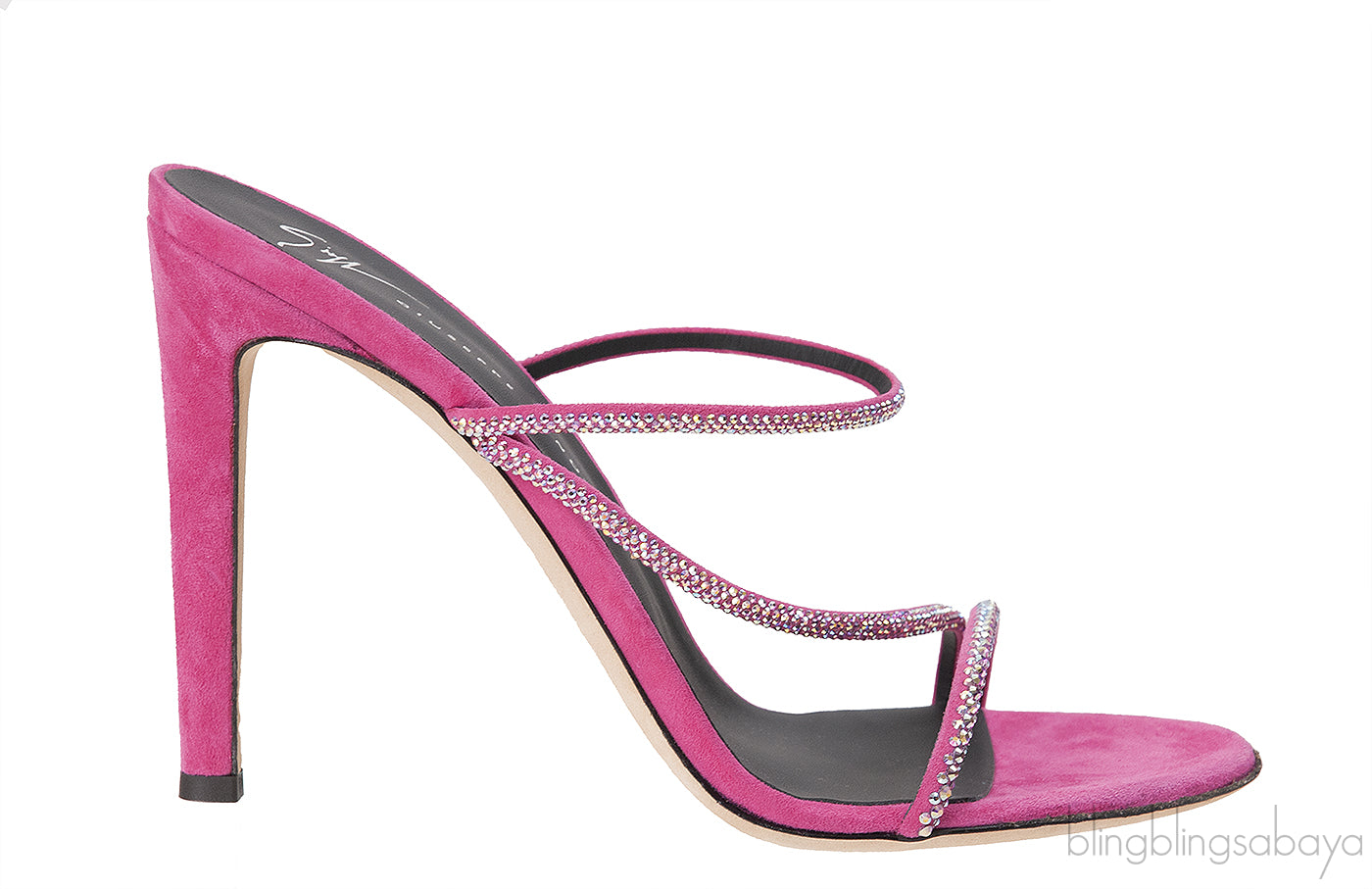 Pink Julianne Crystal Embellished Sandals