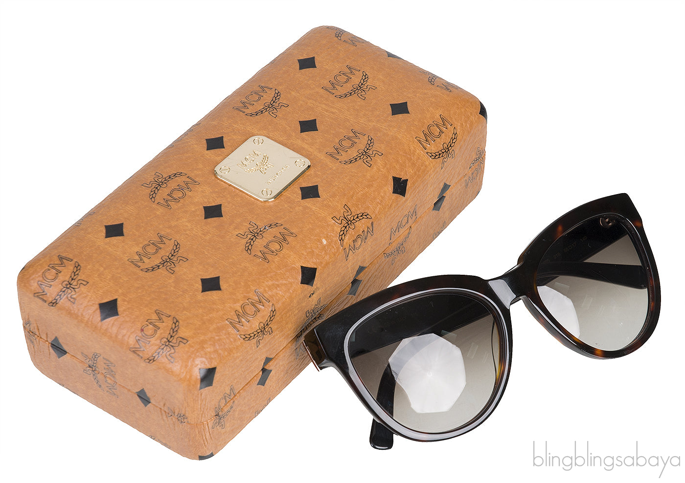 MCM639S Tortoise Cognac Visetos Sunglasses