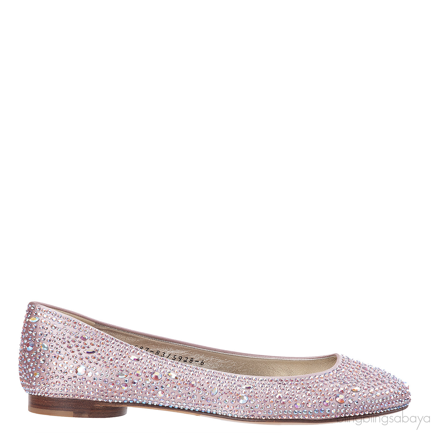 Gina Light Pink Crystal Ballet Shoes