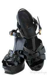 Tribute Black Patent Sandals
