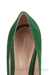 Emerald Jaipur 105 Embellished Suede Pumps