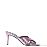 Gucci Criss-cross Metallic Pink Sandals