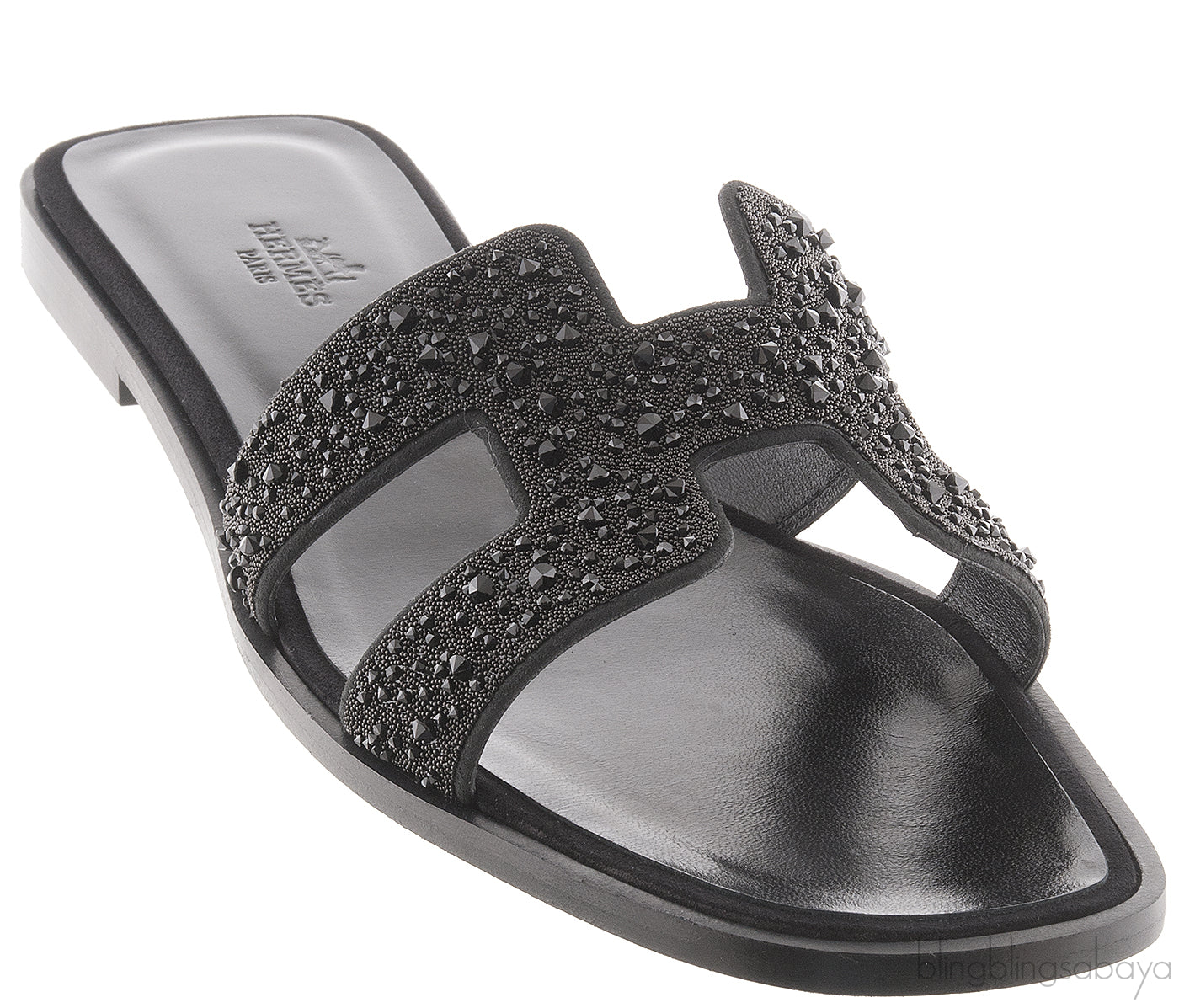 Black Oran Strass Sandals