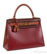 Kelly 28 Vintage Tri-Color Box Sellier