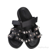 Hermes Chypre Black Cloute Studded Sandals