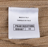 Chanel Gold Ribbed Knit Maxi Dress