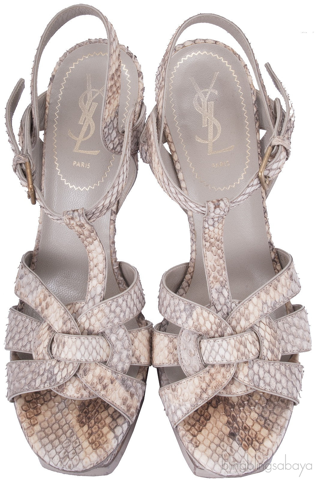 Tribute Python Leather Sandals