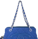 CC Denim Quilted Tassel Handbag