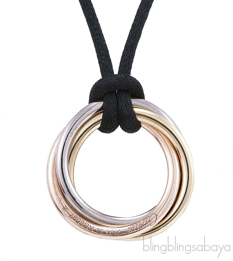 Tricolor Gold Trinity Pendant