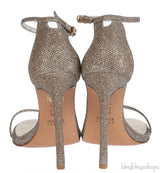 Stuart Weitzman Glitter Nudist Heel Sandals