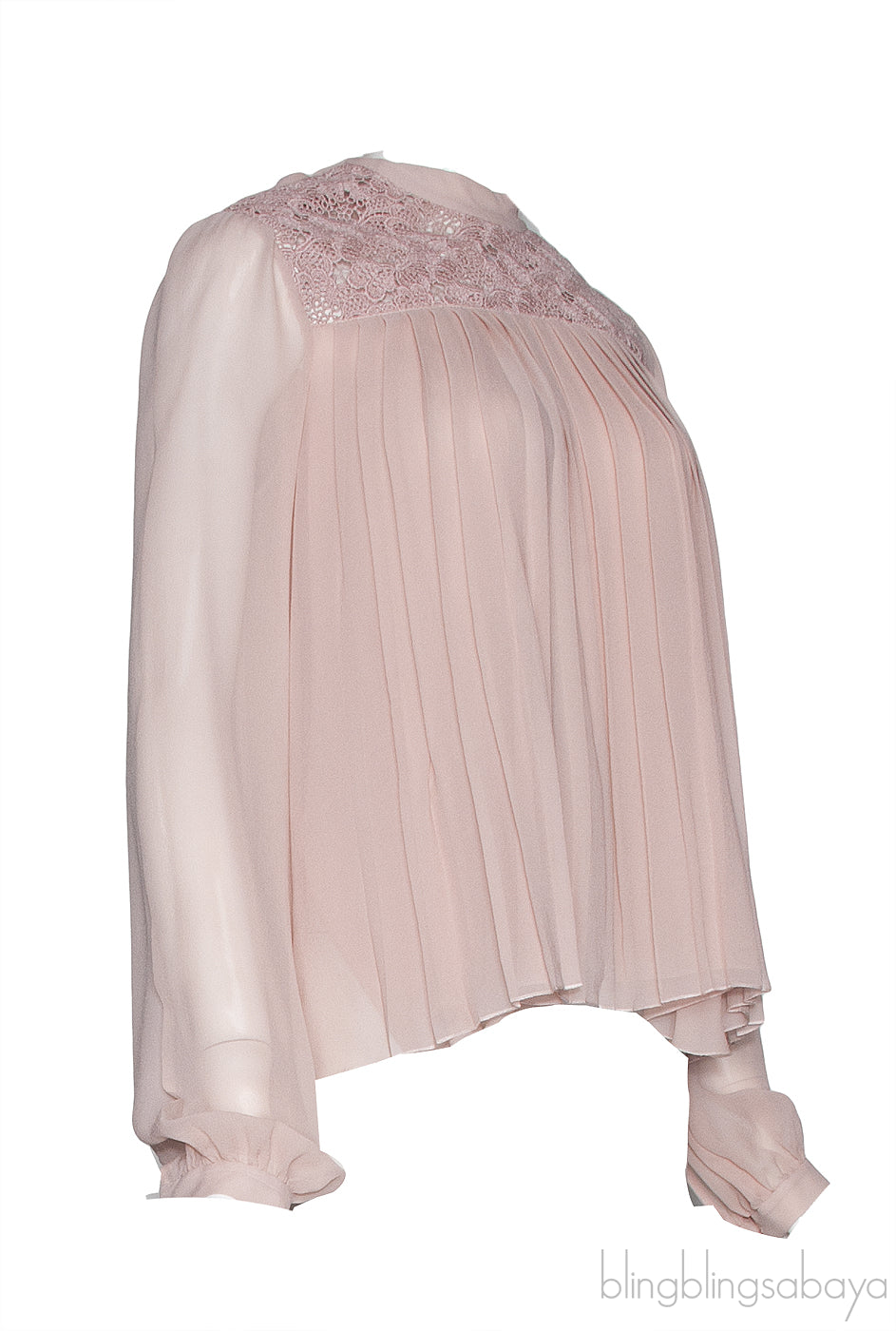 Blush Pleated Blouse