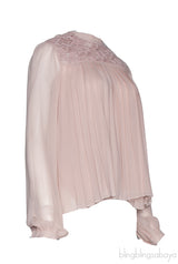 Blush Pleated Blouse
