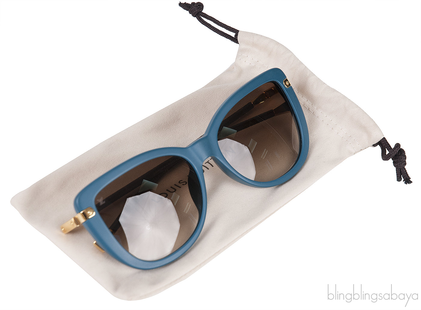 Charlotte Monogram Blue Sunglasses